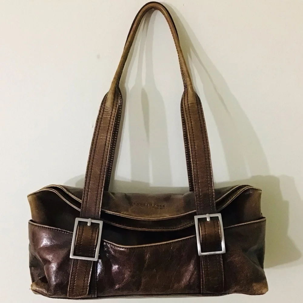VINTAGE Kenneth Cole Baguette Satchel